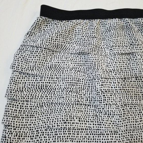 Aqua polka doted layered mini skirt size L (U8) - Picture 4 of 6